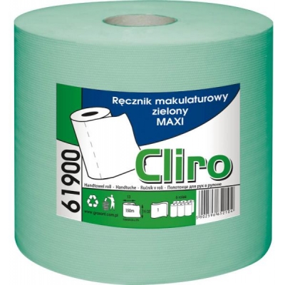Ręcznik w roli Maxi zielony - Cliro